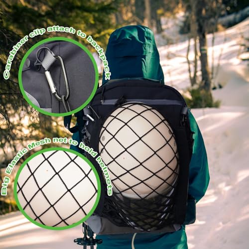 Helmet Holder for Sport Backpack, Mesh Storage Net with 4 Carabiners - Variation 1