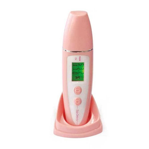Hisocute Skin Analyzer Skin Moisture Analyzer Moisture Meter Skin Care Water Oil Tester Detector Portable for Women Digital Skin Analyzer, White