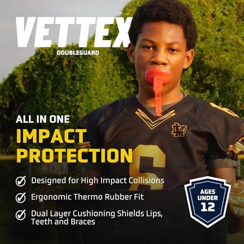 Vettex DoubleGuard Youth Mouth Guard with Lip Protection - Royal Blue