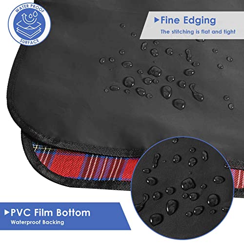 Red Picnic Beach Blanket 99x60in Waterproof Sandproof Outdoor Mat for Camping & Family