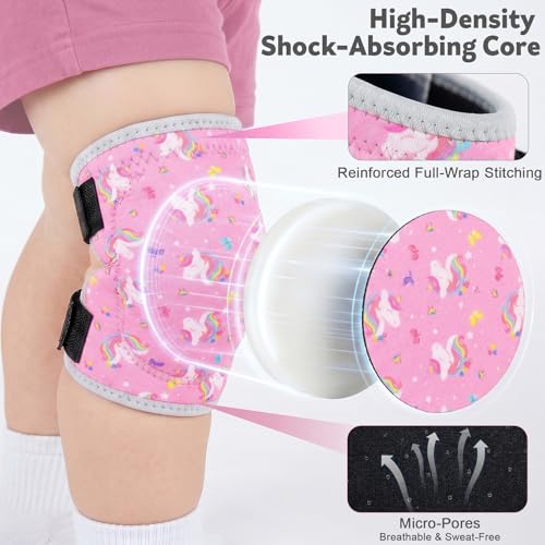 Pink Unicorn Toddler Knee & Elbow Pads Set with Bike Gloves - XS (2-4 Years)