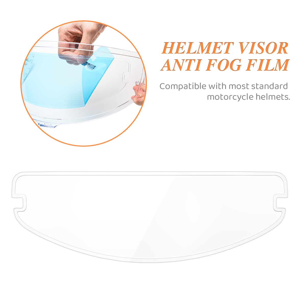 Universal Anti Fog Film for Motorcycle Helmet Visor 3.46" x 10.7"-Helmet Face Shield Anti Fog Visor Insert
