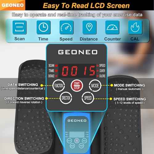 Under Desk Elliptical Machine, Electric Ellipse Leg Exerciser for Senior, Quiet and Small Electric Seated Pedal Exerciser for Home with Remote Control and 12 Adjustable Speeds