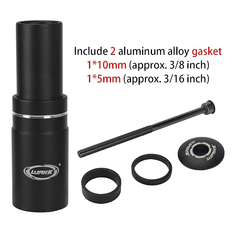 Adjustable Bike Stem Riser Extender 115mm Aluminum For 1-1/8" Headset