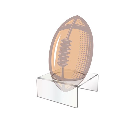 loyajun Clear Acrylic Football Stand, Display Holder for Basketball, Volleyball, Soccer Ball and Other Sports Memorabilia Home Decoration (1 pack)
