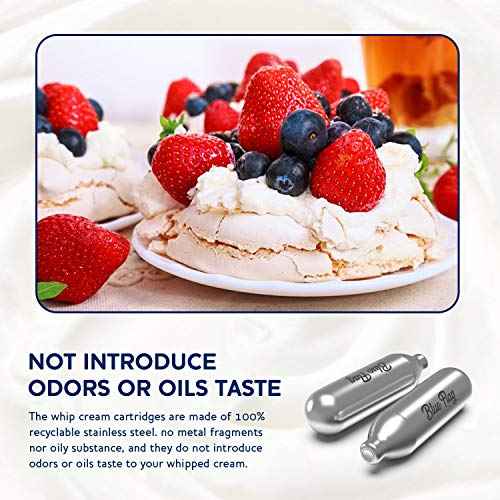 Blue Flag Whipped Cream Chargers N2O Nitrous Oxide 8-Gram Cartridge for Whipper Whipped Cream Dispenser(48 Pack)