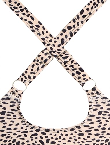 Women’s Ruching Padded Bikini Top - Leopard, Medium Size
