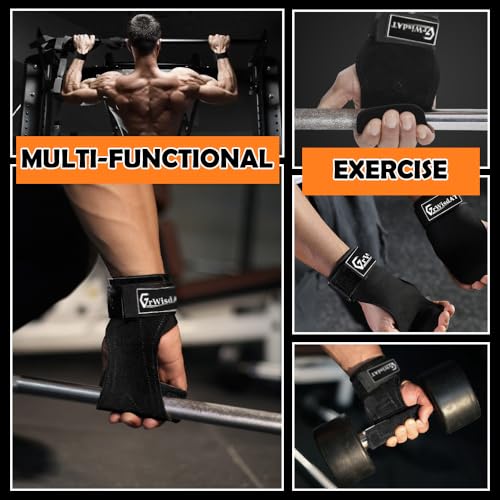 Weight Lifting Wrist Straps Leather Double Layer Adjustable Support Pair