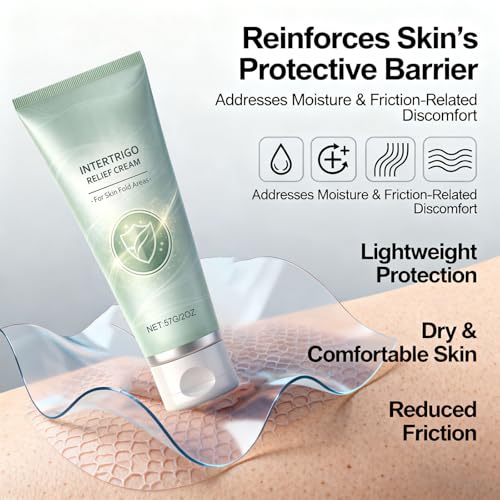 Intertrigo Relief Cream 1pc with Zinc Oxide & Undecylenic Acid for Sensitive Skin