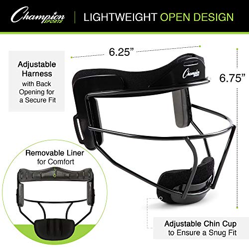 Champion Sports Steel Softball Face Mask - Youth Purple Fielder’s Mask