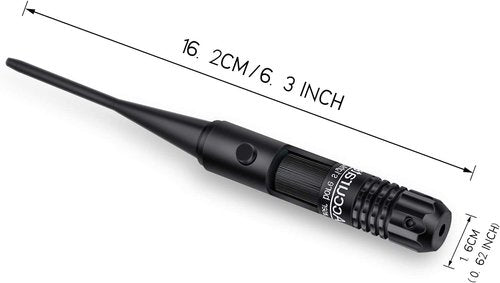 EZshoot Bore Sight Kit for .17 to 12GA Calibers BoreSighter with Button Switch Red Laser Bore Sight