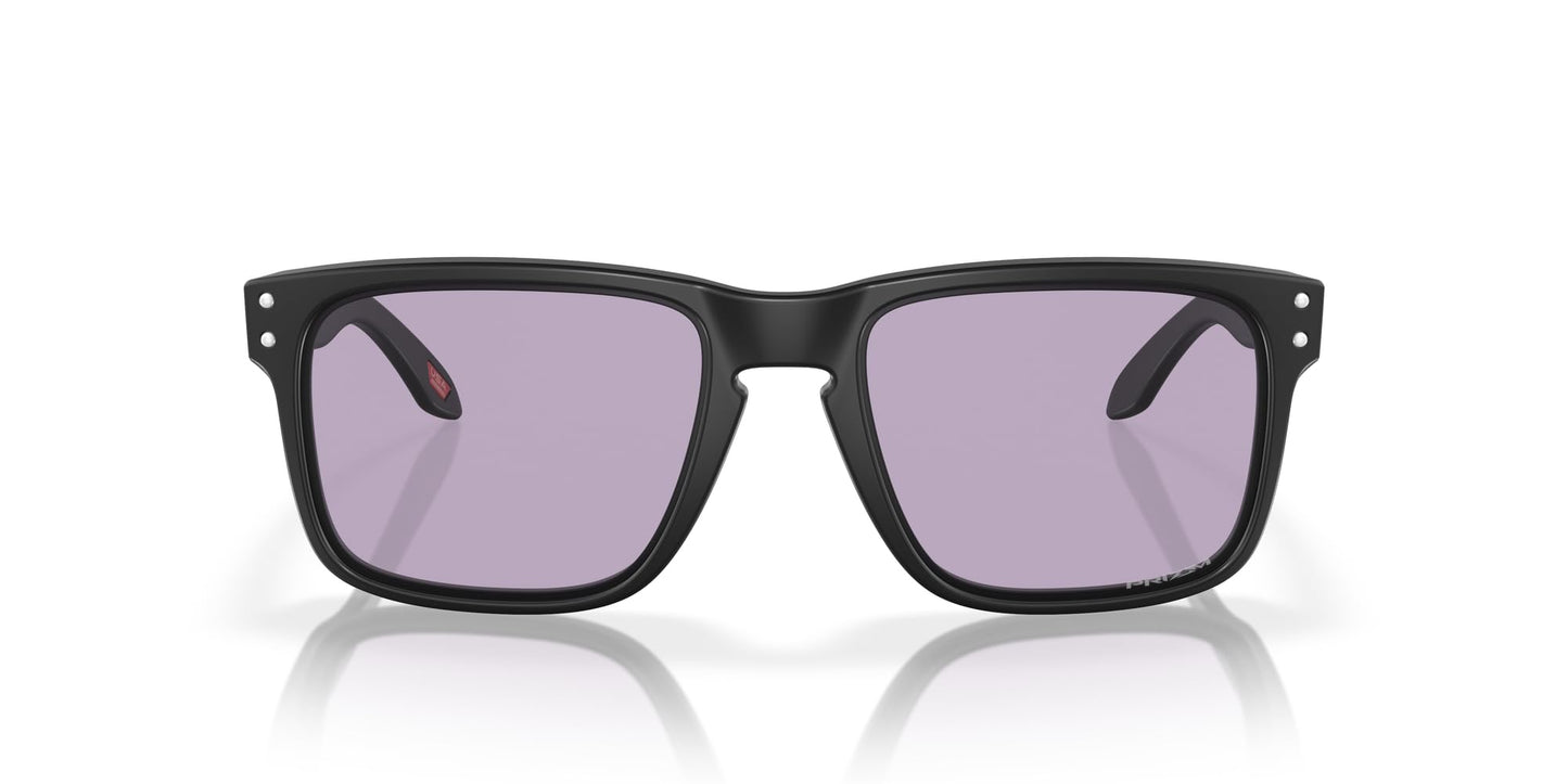 Oakley OO9244 Holbrook Low Bridge Fit Sunglasses, Matte Black/Prizm Slate, 56 mm