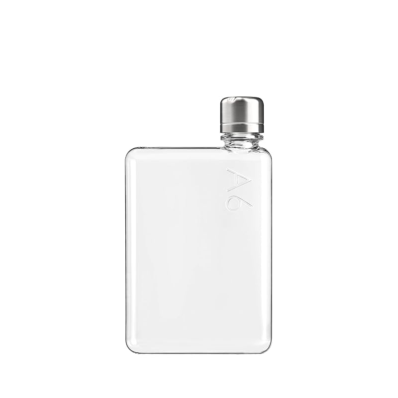 Memobottle A6 375ml Flat Water Bottle – Slim, BPA-Free Tritan, Leak-Proof Lid