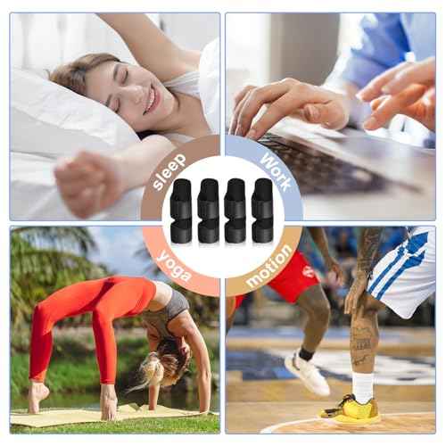 Sopito Finger Splint, 4pcs Finger Brace Support Stabilizer for Index, Middle, Ring Fingers Straightening Arthritis Knuckle Immobilization