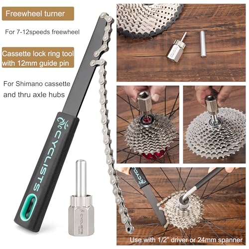 7-Piece Bike Tool Kit for Maintenance and Repair – Chain Rivet Extractor, Crank Puller, Freewheel Turner & More