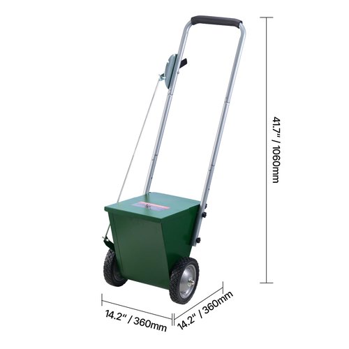 Happybuy Dry Line Marker, 2-Wheel, 2 or 4 in Lines, Adjustable Chalker, with Rubber Handle, 25 lbs Capacity, for Baseball & Softball Infield, Green
