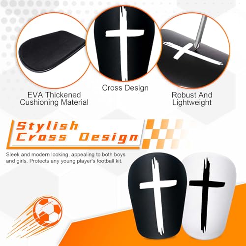 Mini Soccer Shin Guards for Kids & Adults - 3.94 x 2.48 Inches, Lightweight & Protective