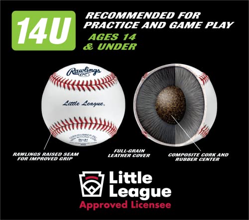 Youth Baseballs Box of 6 - Competition Grade Little League Balls