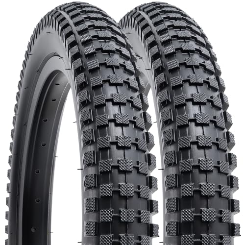 20 Inch Bicycle Tires 2-Pack 2.4 Width Folding Rubber Off-Road Bike Tires