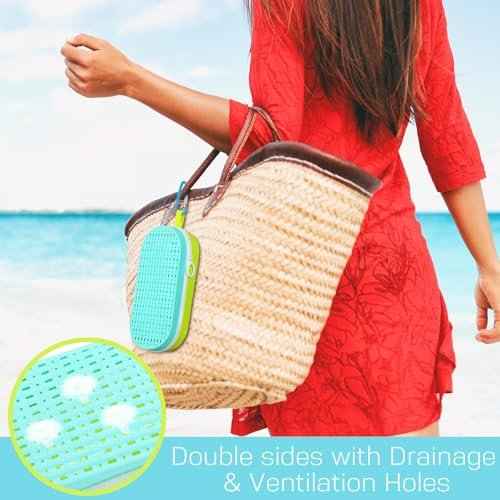 2 Pcs Swim Goggle Case for Swimming with Hole Zipper Clip Silicone Cases for Goggle Gift