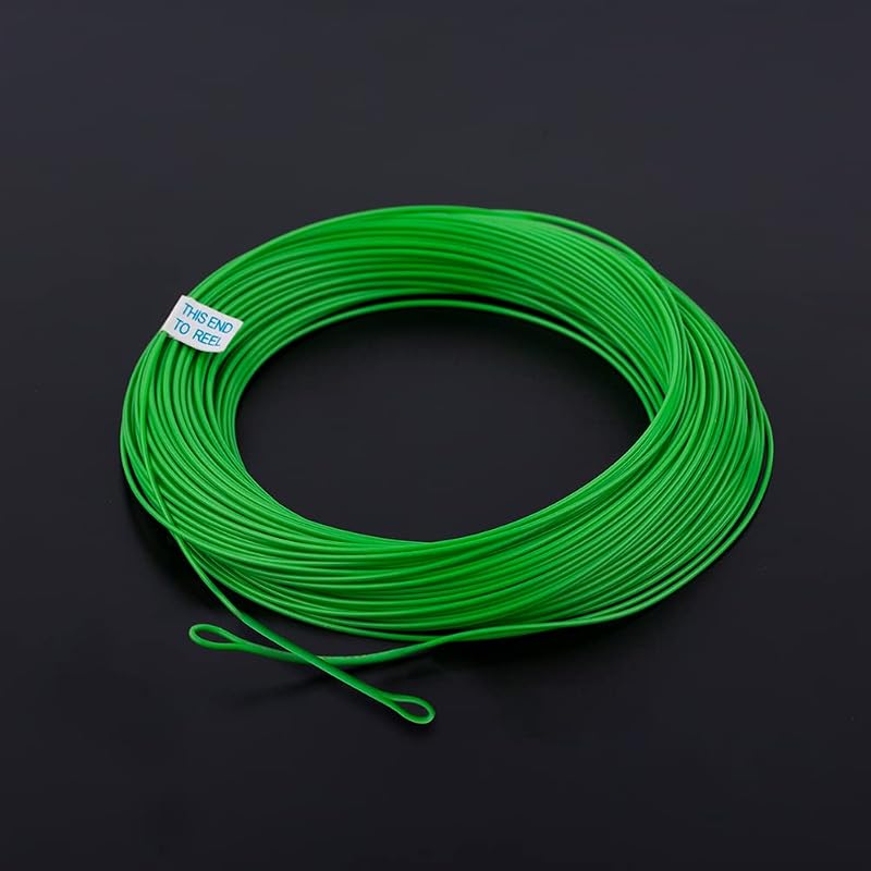 Grass Green WF5F 100ft Floating Fly Line with Double Welded Loop, HERCULES