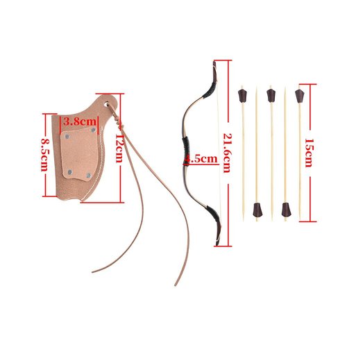 ZSHJGJR Recurve Bow and Arrow Set Model Wood Handmade Bow Model Art Craft Collectible for Car & Wall Hanging Decorating,Collectibles,Decoration Items Home Office Decorating Archery Gift