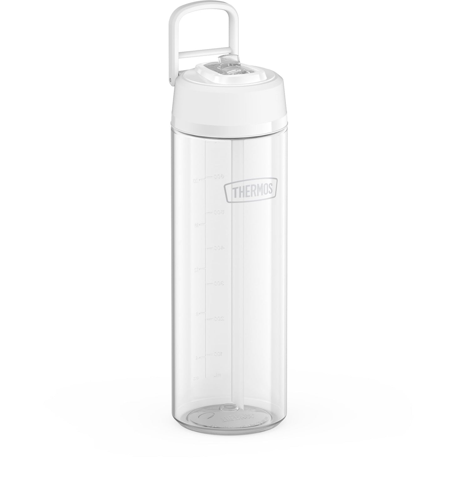 THERMOS ICON SERIES Lightweight Hydration Bottle - Durable Water Bottle Made with Tritan by Eastman with Straw Lid for Quick and Easy Drinking Experience - 26oz, Clear