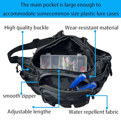 Fishing Fanny Pack for Men -Fishing Fanny Pack-Lightweight and Fishing Sling Pack