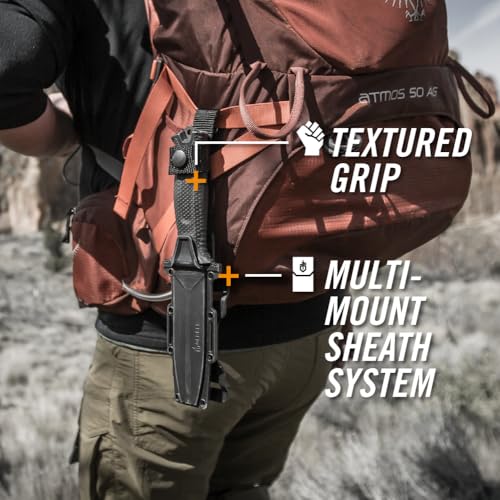 Gerber Gear StrongArm Knife - Fixed Blade - Tactical Knife for Survival Gear - Full Tang, 420HC Steel Blade - Camping Survival Knife - Made in USA - Plain edge, Coyote Brown