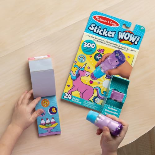 Melissa & Doug Sticker Wow! Purple Unicorn Bundle Stamper Toy - Glitter Unicorn