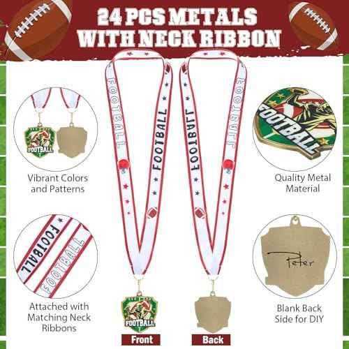12/24/36 Pcs 2.56" Award Medals Bulk with Neck Ribbon Sport Winner Medal Trophy for Team Tournaments Prize Participation Competitions School Match Party Favors