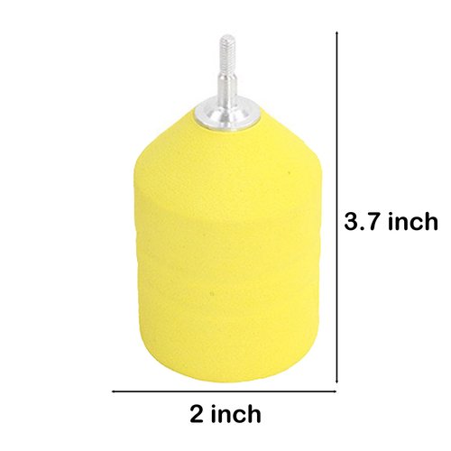 KURUGEILI 12Pack EVA Sponge Arrowheads Foam Arrow Tips,Game Practice Broadheads for 6.2mm Arrow for Archery Combat Game CS Shooting Practic Yellow