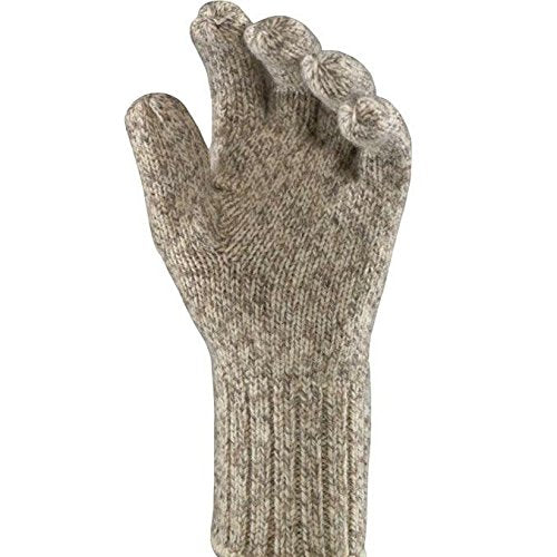 Men's Mid Weight Wool Ragg Glove - Large Brown Tweed