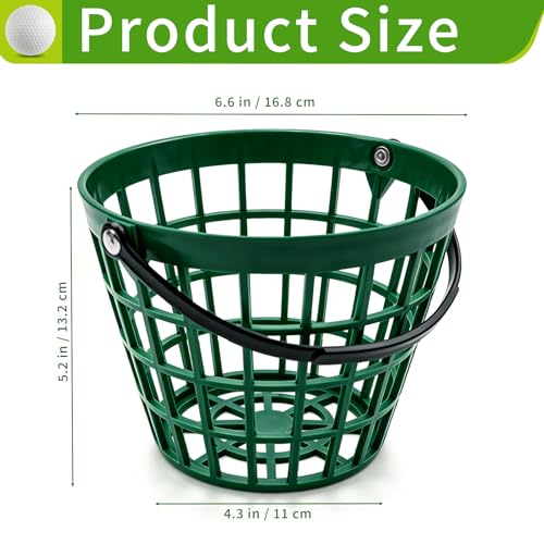 3 Pack Golf Ball Baskets - Portable Plastic Ball Containers for Golf Practice