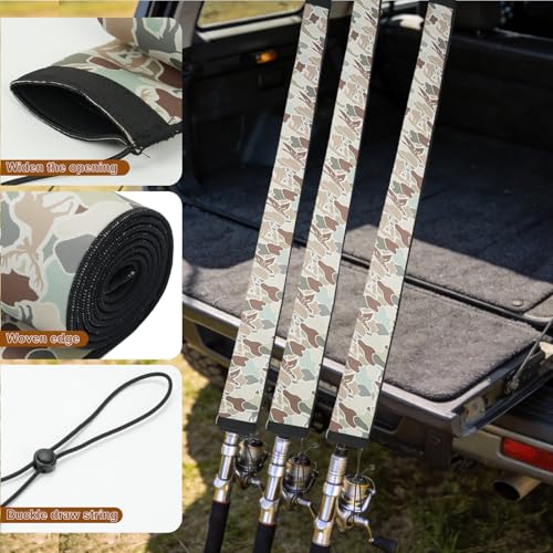 Neoprene Fishing Rod Sleeves - Protective Rod Socks for Travel & Storage