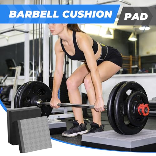 Colaxi 2-Pack Weightlifting Crash Drop Pads - Black & Gray 40x33x4cm Nonslip Shock Absorbing Floor Mats for Training