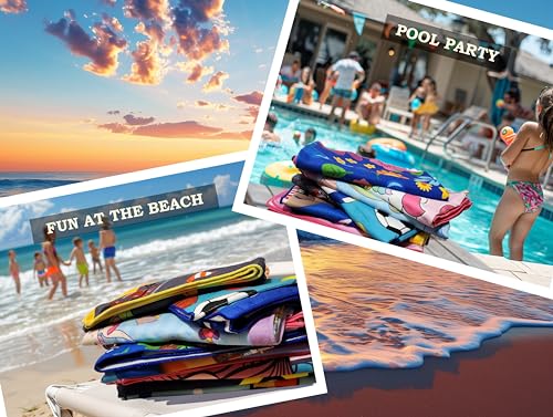 Unicorn Microfiber Beach Towel for Kids 30x60 Inches - Absorbent, Quick Dry, Sand Free, Lightweight, Large Blanket - Toddler, Girls, Boys - For Pool, Beach, Travel, Camping - Variation of THIS listing