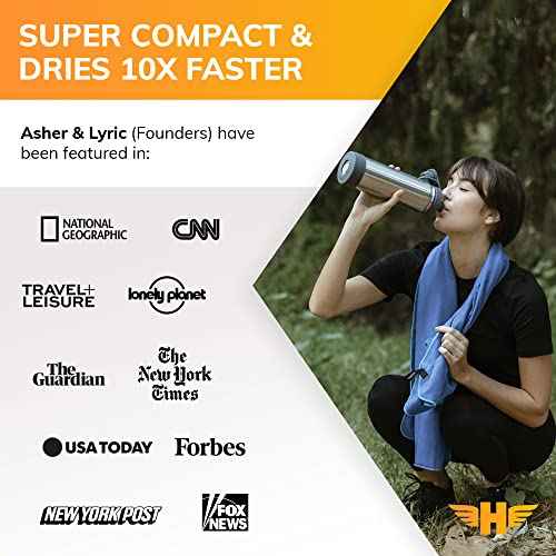 Hero Microfiber Towel - Camping, Beach - Gym, 24 X 48 (Includes Bonus Washcloth)