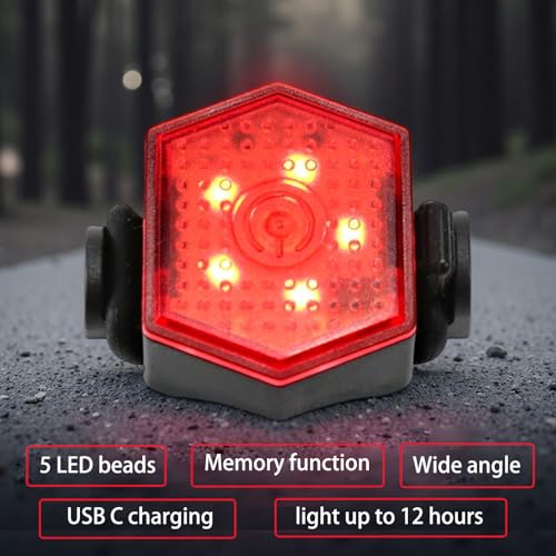 4 Pack USB-C Rechargeable Bike Tail Lights with 4 Modes for Cycling Safety