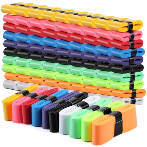 100 Pcs Tennis Racket Overgrips Bulk Grip Tape Non-Slip Sweat Absorbent