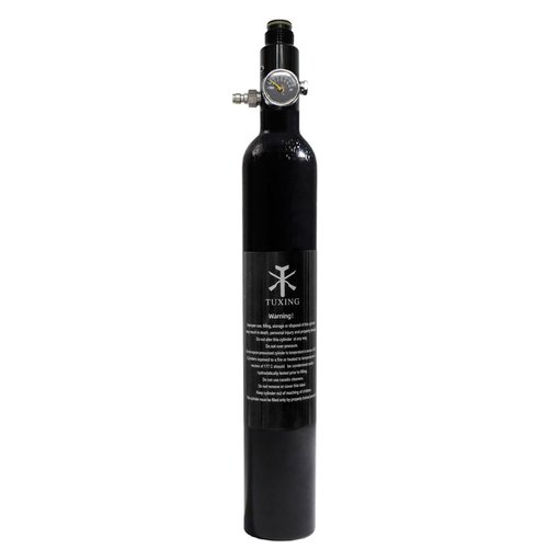 TUXING 4500Psi PCP Paintball Tank 0.38L CE Approved Aluminum Cylinder with Paintball Regulator Valve Regulator Gauge Output Pressure:2200psi-5/8-18UNF
