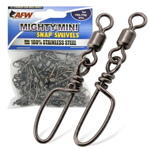 AFW Mighty-Mini Wire Fishing Swivels - 170 Lb, 50 Pack, #3