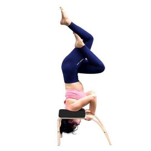 THUNDESK Yoga Inversion Bench & Headstand Prop - Upside Down Chair for Balance Training & Core Strength Building - Pilates Chair (Black)