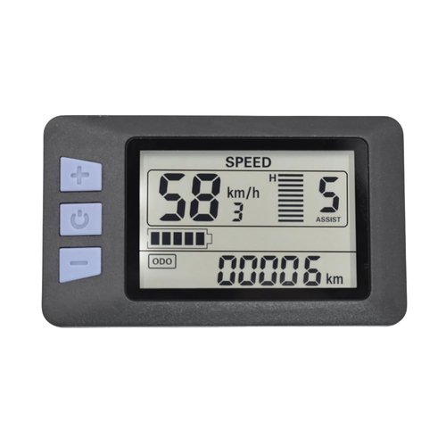 PRIZOM P3H Electric Bike LCD Display Meter Dashboard Meter Display Panel Meter Display 24V 36V 48V 60V for Electric Scooter (5PIN)