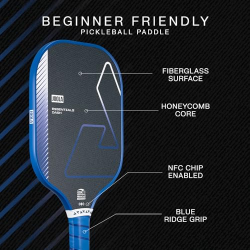 Lightweight Pickleball Paddle with Fiberglass Surface & Spin Control