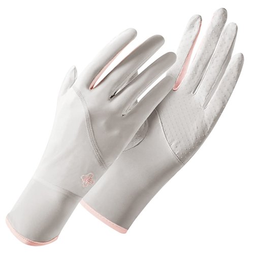 Sun Gloves, Gloves Breathable Fade Prevent Slipping Easy to Clean Ice Silk Cool for Riding for Climbing (Gray)