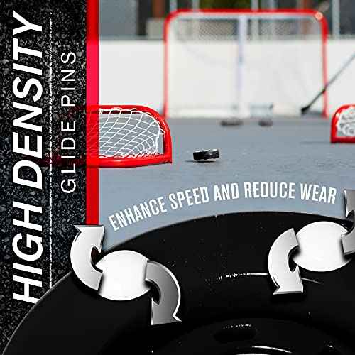 Franklin Sports NHL Street Roller Hockey Pucks - Pro Commander Outdoor Roller Hockey Pucks for Practice + Training - Outdoor Hockey Street Pucks with Rollers - 24 Bulk Packs, 6 Packs + Single Pucks