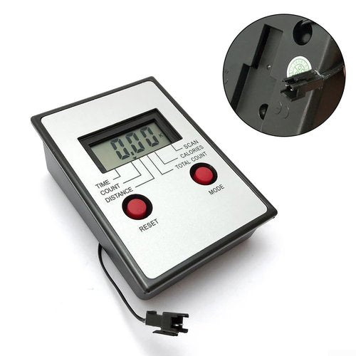 ABS Plastic Exercise Bike Monitor For Stationary Bikes and Rowing Machine LCD Speedometer With Time, Speed, Distance, and Calories Display