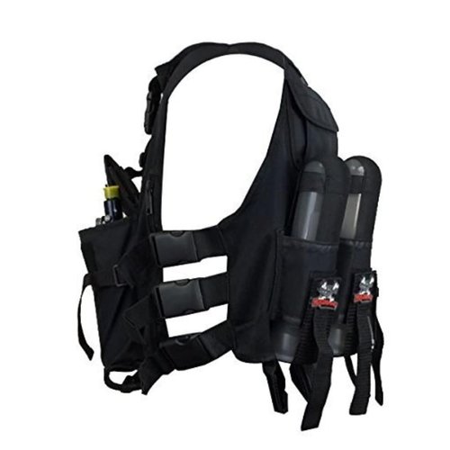 Maddog Lightweight Tactical Paintball Sport Vest with Paintball Tank Pouch and Paintball Pod Holder Attachments | Holds Up to 4 Pods & Tank Up to 90ci