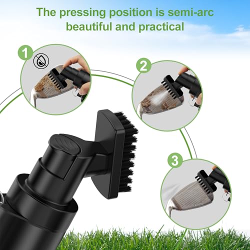 Golf Club Cleaner Brush with Pressurized Water Spray - Portable 5oz Club Cleaning Tool